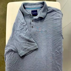 TOMMY BAHAMA POLO SHORT SLEEVE LT GRAY XL